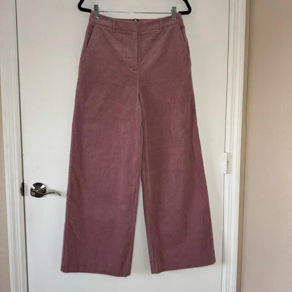 Boden Belgravia wide Leg Corduroy Pants In Blushing Rose Size 6 - Picture 4 of 16